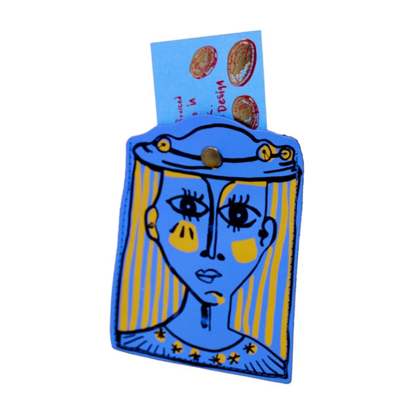 Cartera tarjetero Macarena azul