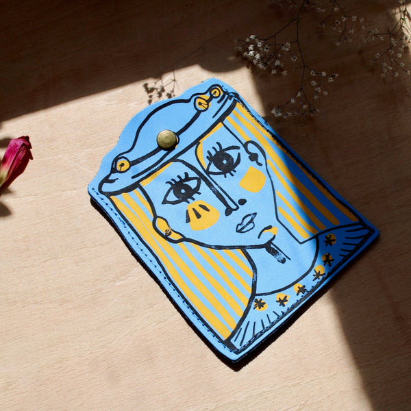 Cartera tarjetero Macarena azul