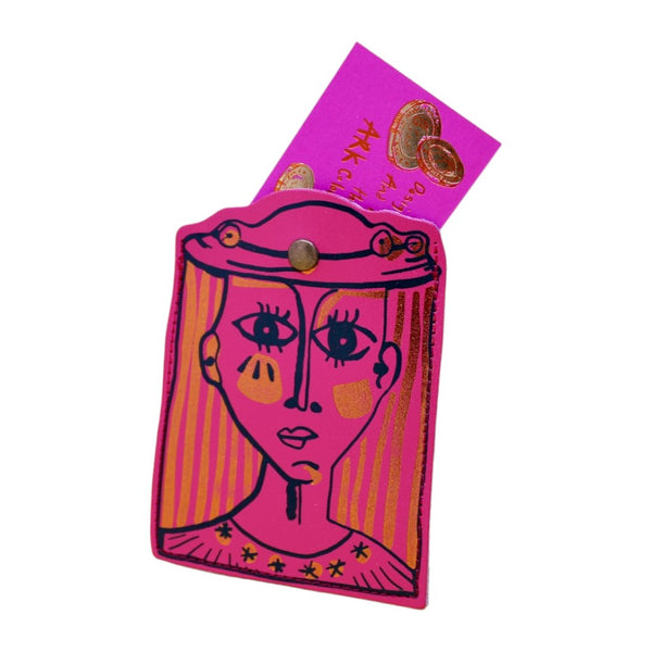 Cartera tarjetero Macarena rosa