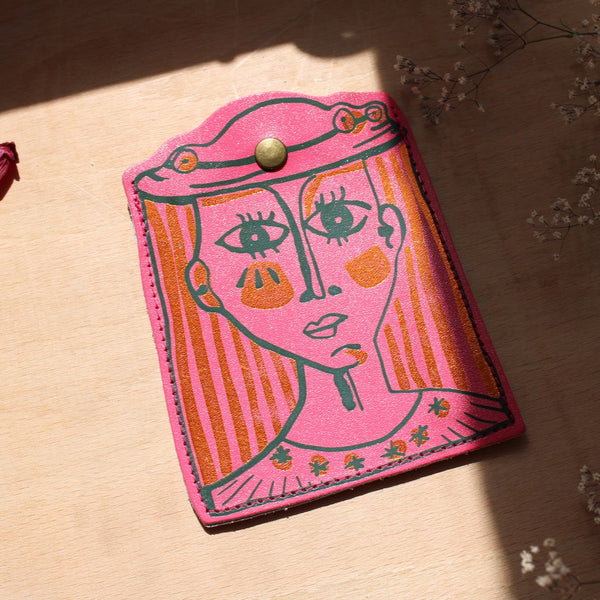 Cartera tarjetero Macarena rosa