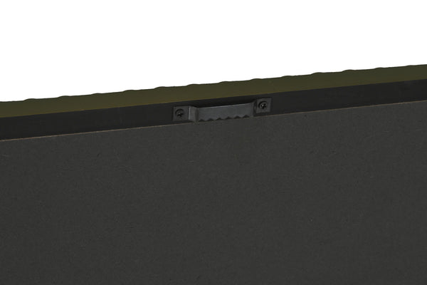 Parte trasera del cuadro botánico con soporte metálico para colgar en pared