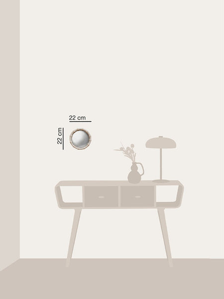 espejo con marco imitación bambú para decoración