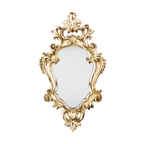Espejo rococó ovalado dorado Brocantia