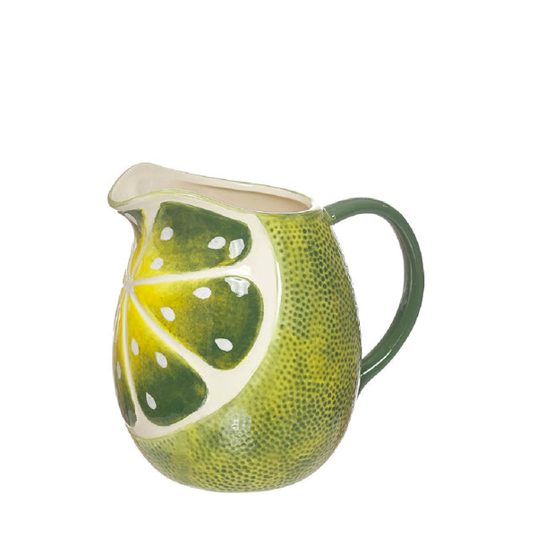 Jarra de gres con diseño de lima partida, Brocantia decoración y menaje original en Oviedo