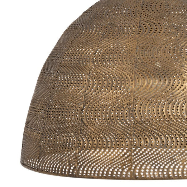 lateral lámpara colgante metal dorado calado vintage – Brocantia