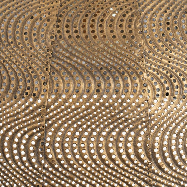 detalle del calado metálico con patrón ondulado dorado lámpara techo – Brocantia