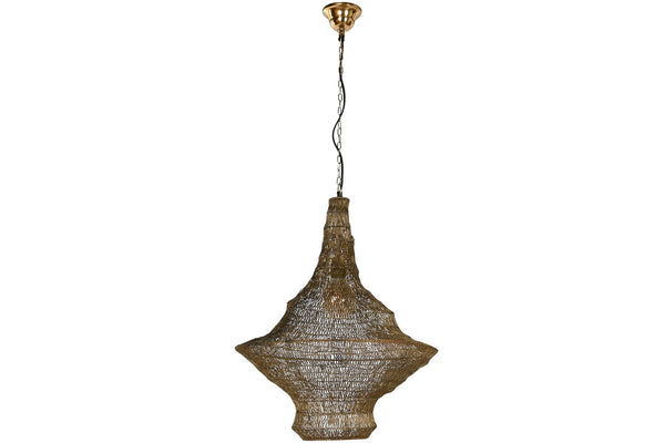 Lámpara de techo malla metal alargada