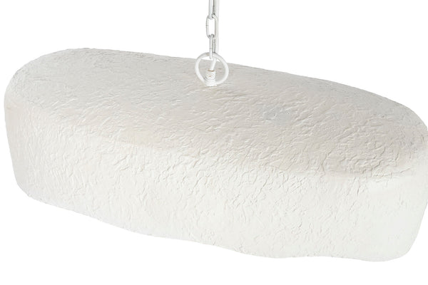 Lámpara de techo blanco con interior dorado