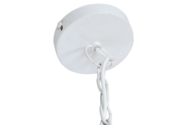 Lámpara de techo blanco con interior dorado