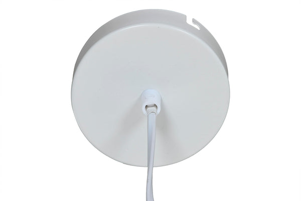 Lámpara de techo blanca y dorada