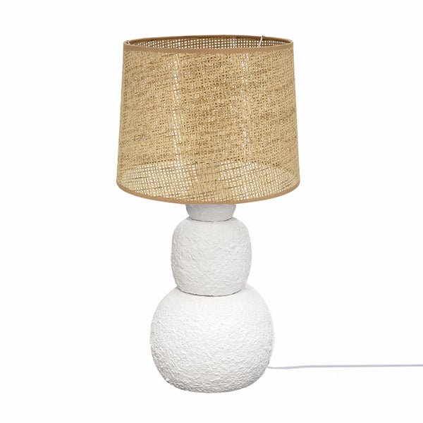 Lámpara de sobremesa estuco rejilla