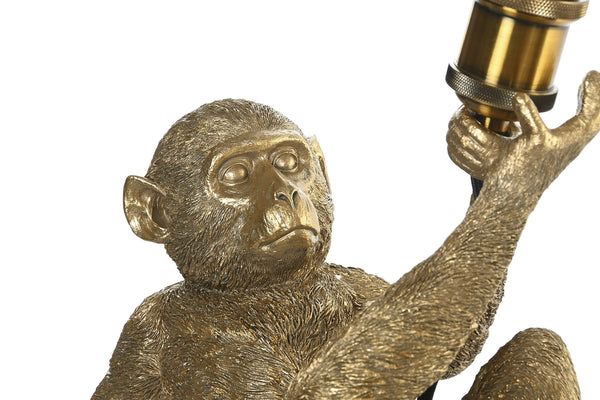 Lámpara de sobremesa mono tumbado dorado claro