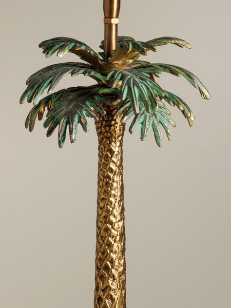 base decorativa de lámpara en forma de palmera tropical