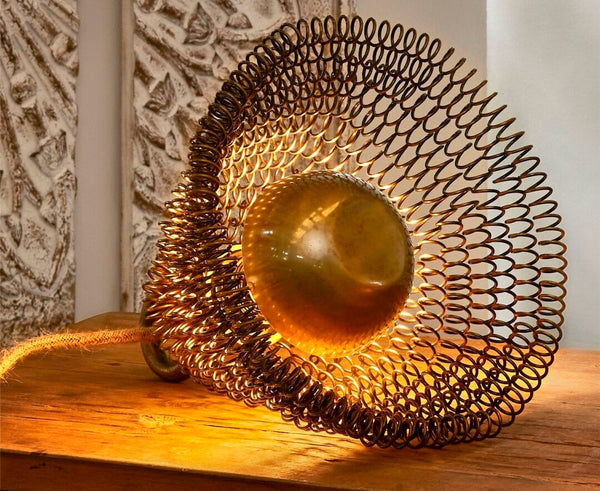 Lámpara de sobremesa espirales metal