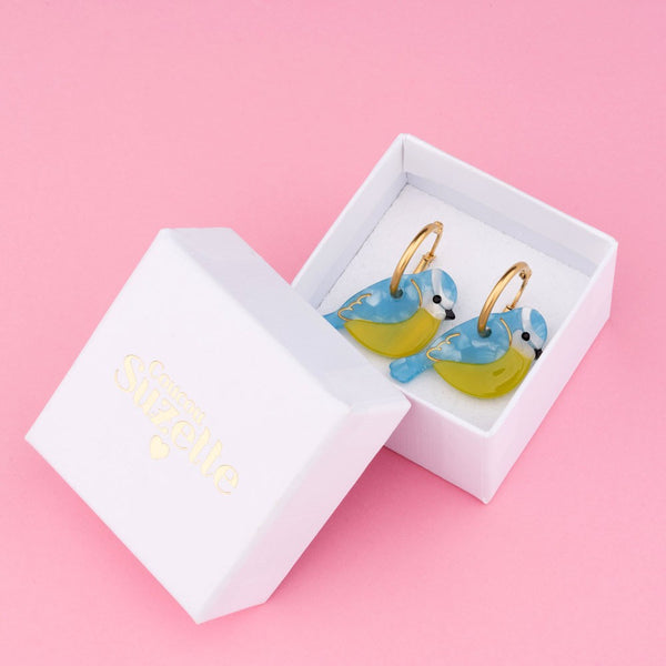 Pendientes blue tit