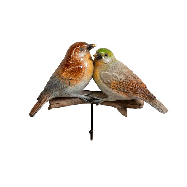 Percha 2 pájaros colores