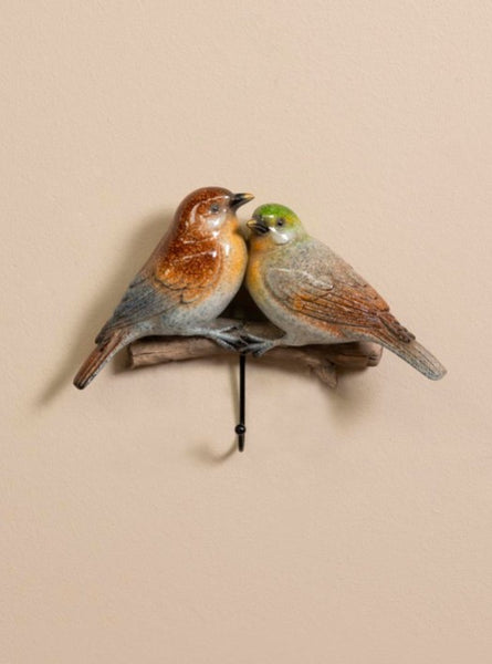 Percha 2 pájaros colores