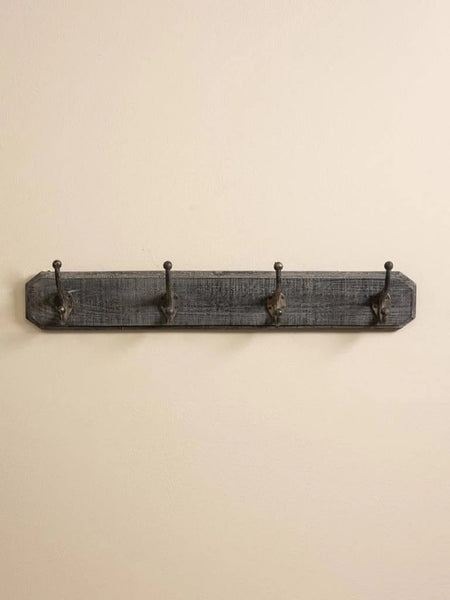 perchero rústico de pared gris decorativo para entrada – Brocantia