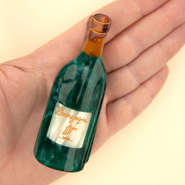 Pinza para el pelo botella de vino