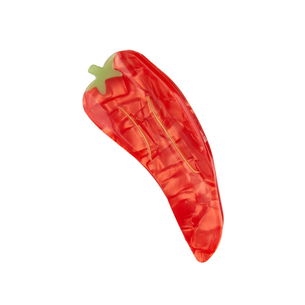 Pinza para el pelo con forma de chile rojo Coucou Suzette – vista frontal