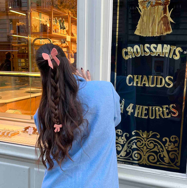 Pinza para el pelo lazo rosa