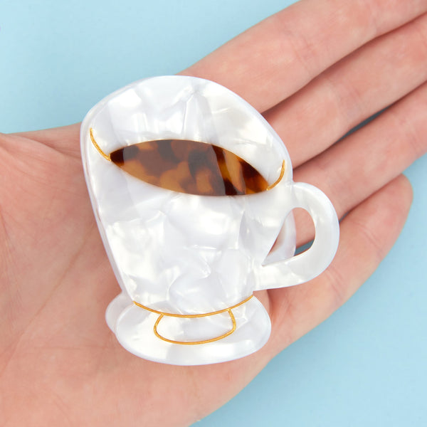 Pinza para el pelo taza de café