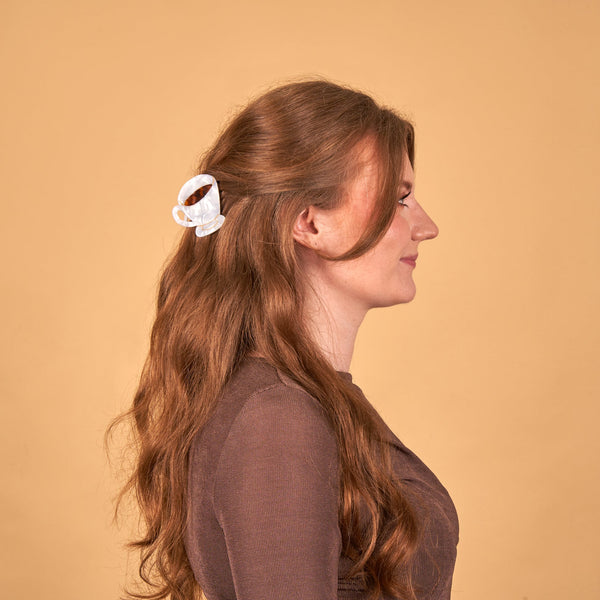 Pinza para el pelo taza de café