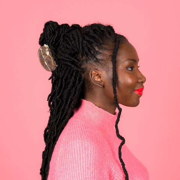 Pinza para el pelo gato dormido Brocantia