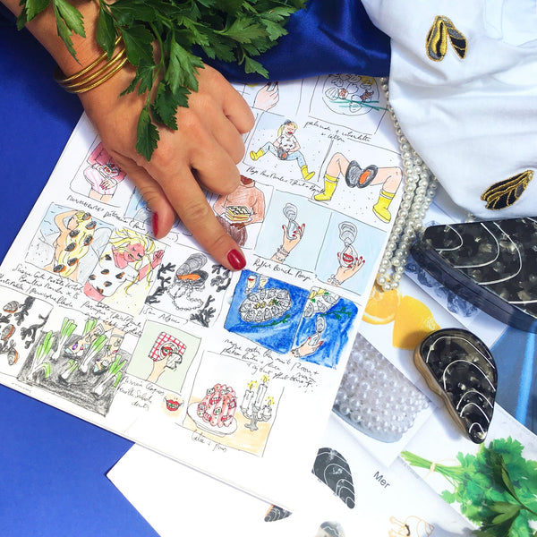 Pinza para el pelo mejillón Brocantia