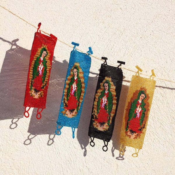 Pulsera Virgen de Guadalupe cuentas