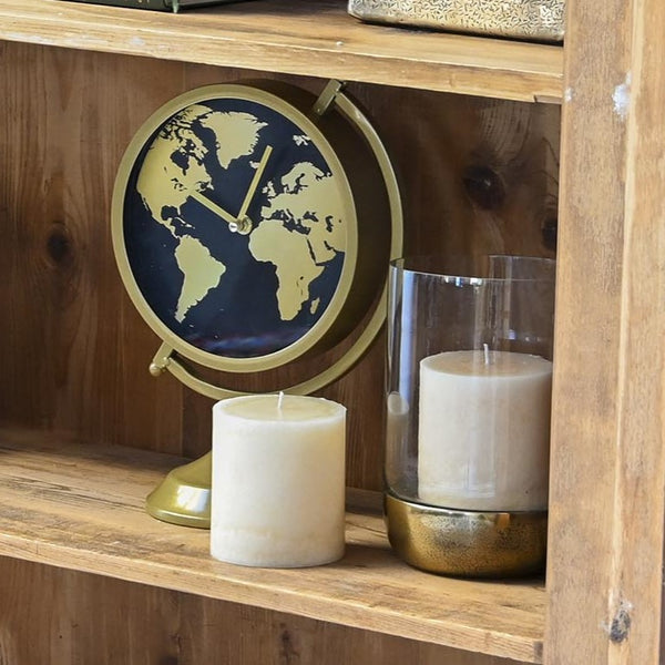Reloj sobremesa mapamundi