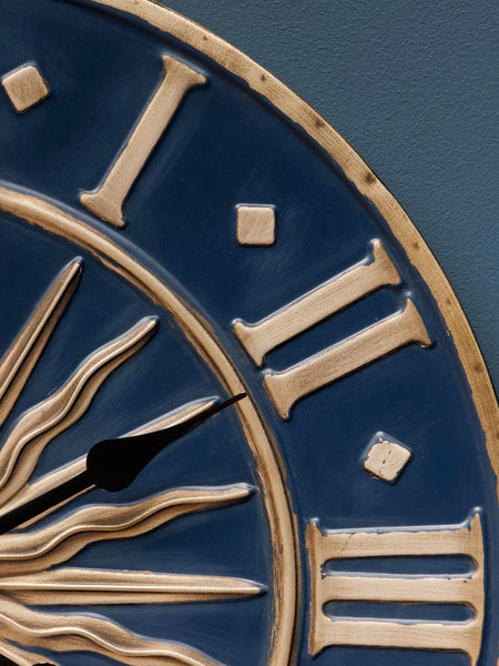 Reloj sol metal azul y dorado