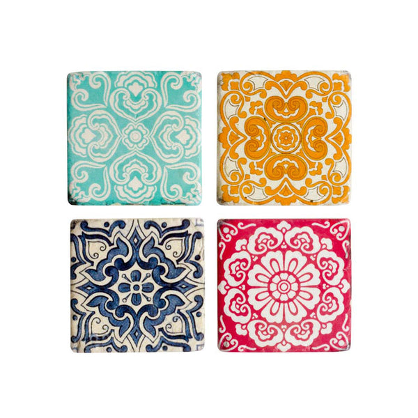 Set 4 posavasos azulejos