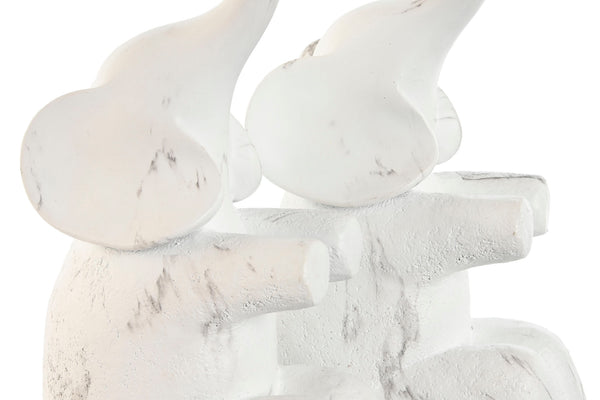 Sujetalibros elefantes blanco roto