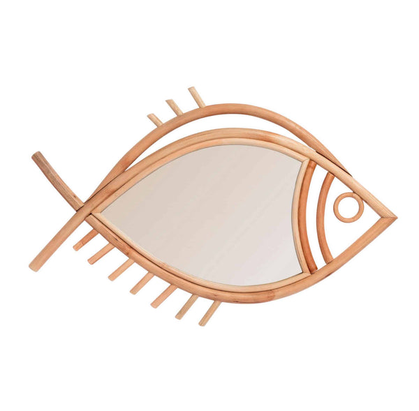 Espejo pez ratán - Brocantia - Tienda decoracion y regalos Oviedo