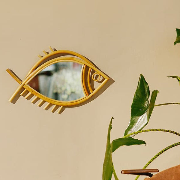 Espejo pez ratán - Brocantia - Tienda decoracion y regalos Oviedo