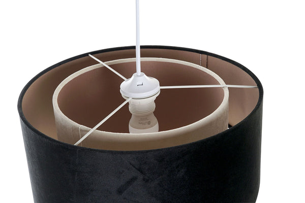 Lámpara pantalla doble - Brocantia - Tienda decoracion y regalos Oviedo