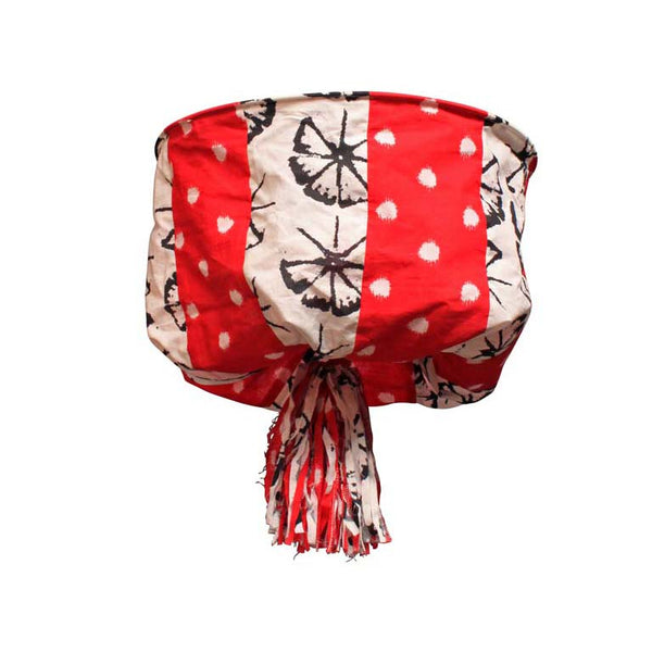 Lámpara pompon tela Brocantia