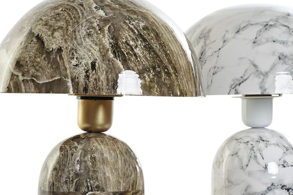 Lámpara de sobremesa metal símil mármol - Brocantia - Tienda decoracion y regalos Oviedo