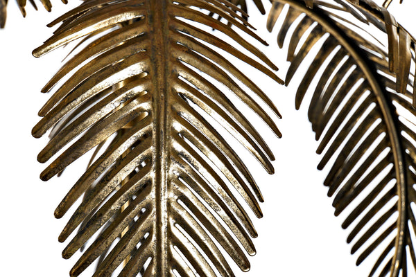 Lámpara hojas dorado envejecido Brocantia