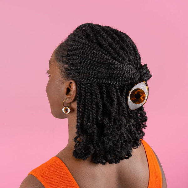 Pinza para el pelo Ojo Marrón Brocantia