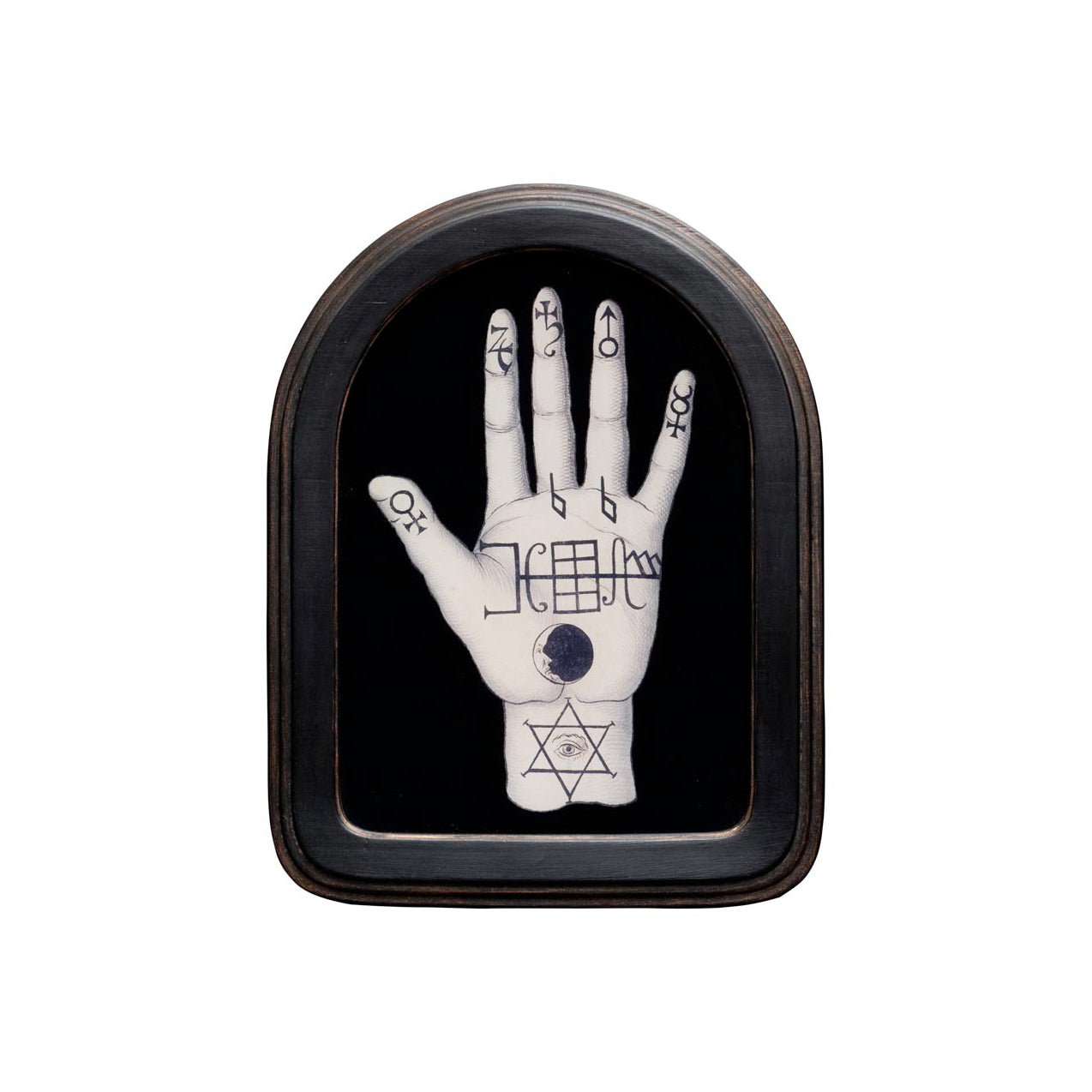 Adorno de pared con ilustración de la mano de Nostradamus – Brocantia