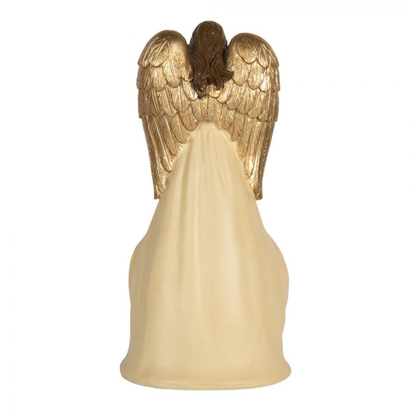 figura decorativa Navidad con ángel y pesebre