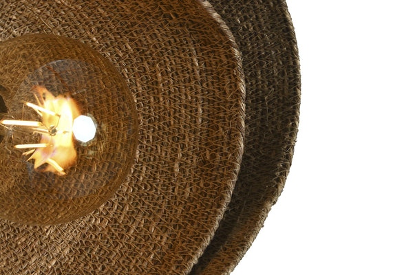lámpara de pared fibras naturales estilo boho