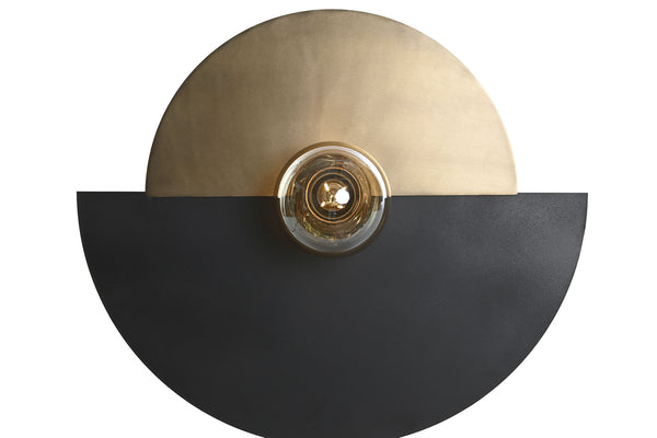 Aplique hierro negro y dorado movible