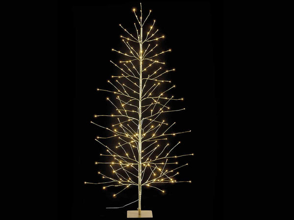 árbol luminoso dorado para decoración navideña elegante