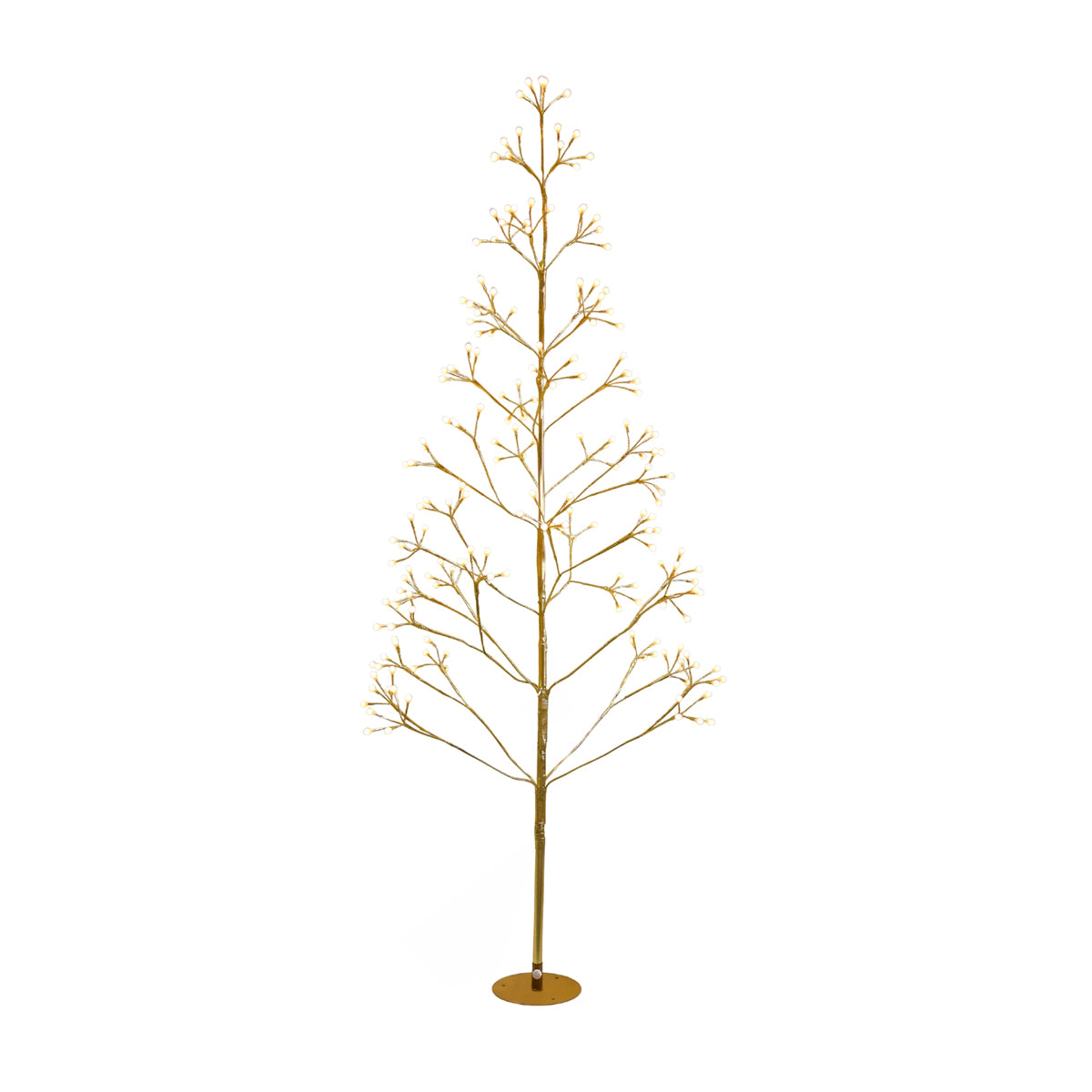 árbol decorativo navideño de 180 cm con luces LED cálidas
