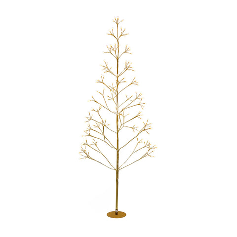 árbol decorativo navideño de 180 cm con luces LED cálidas