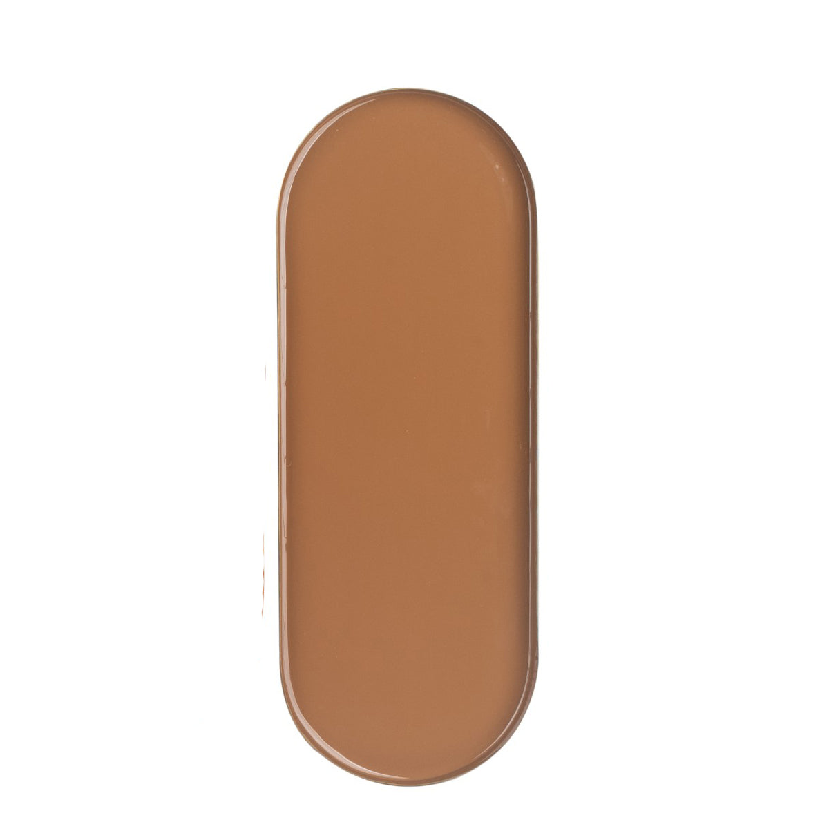 bandeja ovalada metal lacado color caramelo