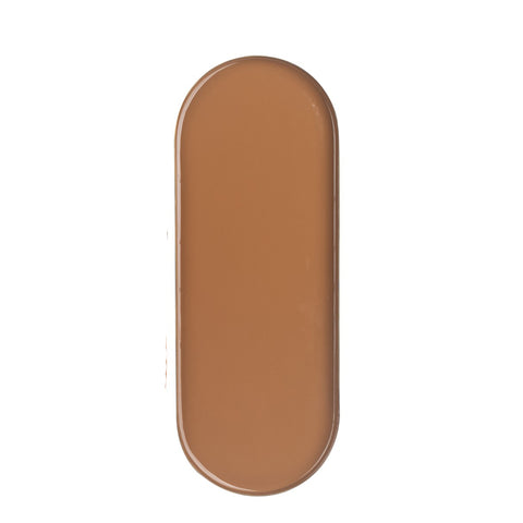 bandeja ovalada metal lacado color caramelo